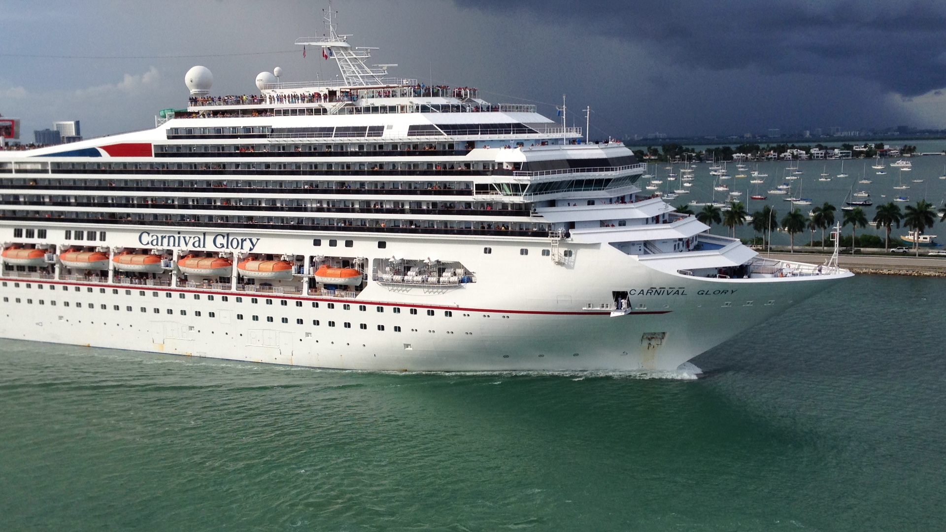 Carnival Glory Leaving Miami