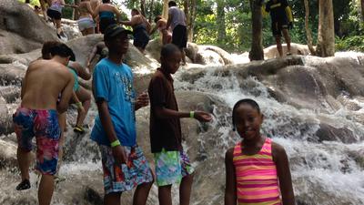 Climbing Dunns River Falls