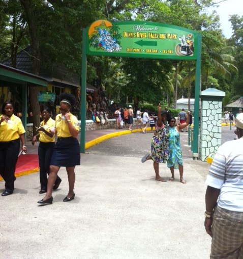 Arriving at Dunn's River Falls