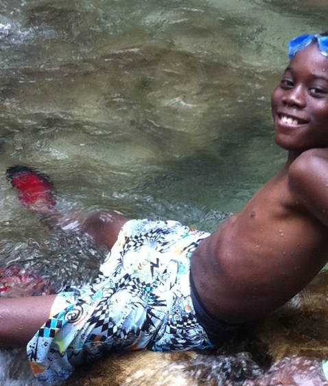 Relaxing at Dunn's River Falls