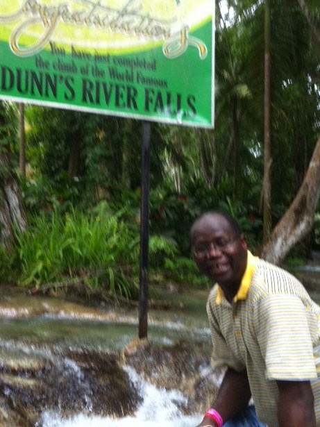 Reaching top at Dunn's River Falls