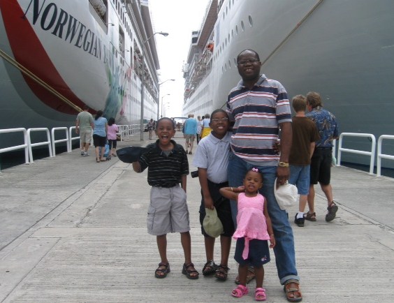 Getting off Norwegian Dawn in Tortola