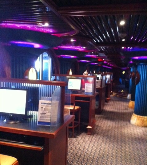 Internet Cafe on Cruise Ship