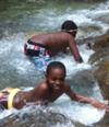 My brother and I at Dunn's River Falls, Jamaica