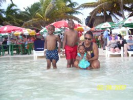 On Beach in Cozumel